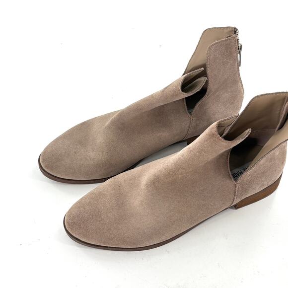 Steve Madden Yaal Suede Boots 9.5 Tan Taupe Beige Ankle Booties Capsule Western - Picture 7 of 8